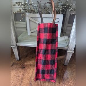 Buffalo Plaid Cloth Wine Bag Christmas wrapping gift bag